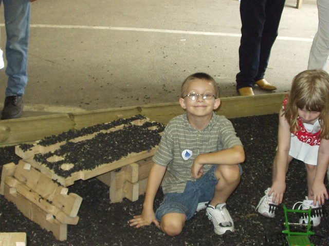 Timothy is sooo proud of the house he built!