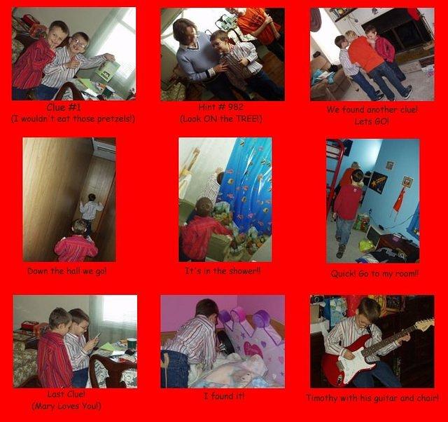 Let's see if Timothy can find his birthday gift :)