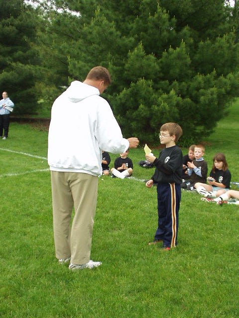 Timothy is going to get a medal from his coach :)