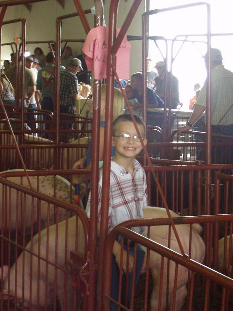 We have Timothy who is being a little ham now...and then a piggy...who is going to be ham tomorrow :) lol