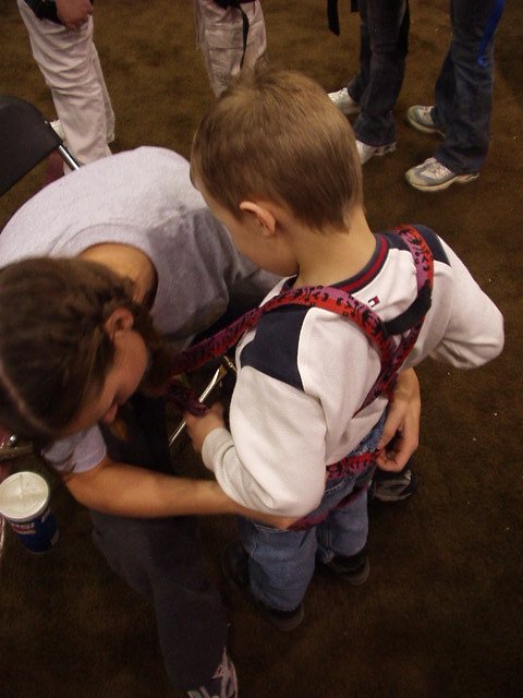 Elijah is getting his gear on :)