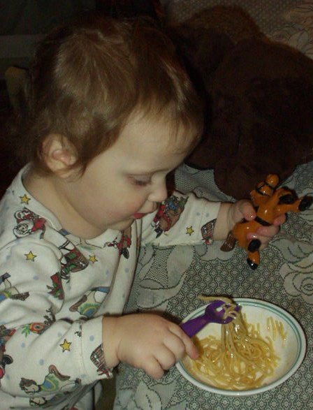 Abigail really likes browned butter spaghetti!!!!