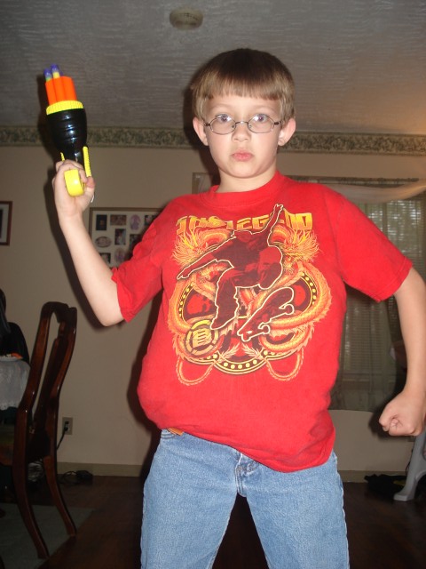 Timmy's serious look.