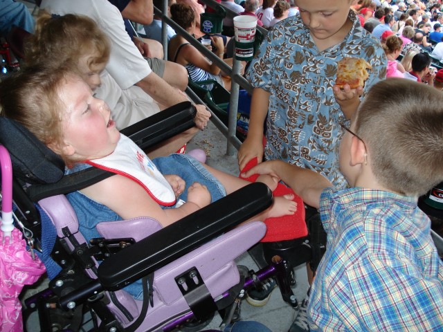 Elijah says "Why does Mary get the foam finger?"