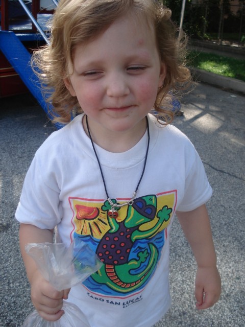 Abby, do you want to ride the tilt-a-whirl again?  NOOOOOO!