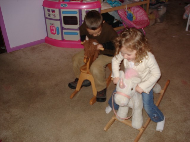 Nobody beats Abby in pony racing!