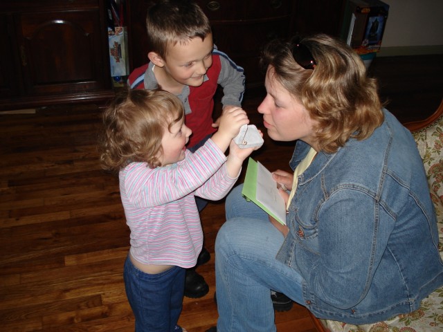 Abby says: Mommy, look what we got you!