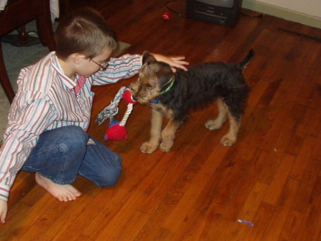 Scruffy is going to be one BIG dog!!! We've almost had him for 1 month :)