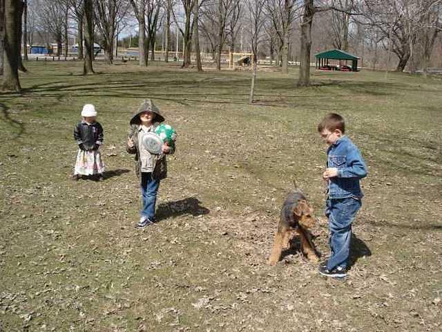 Um, make that "A day at the park with the dog".