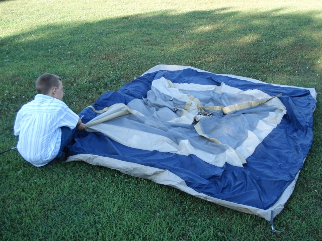Fiberglass pole tents are fun to set up!