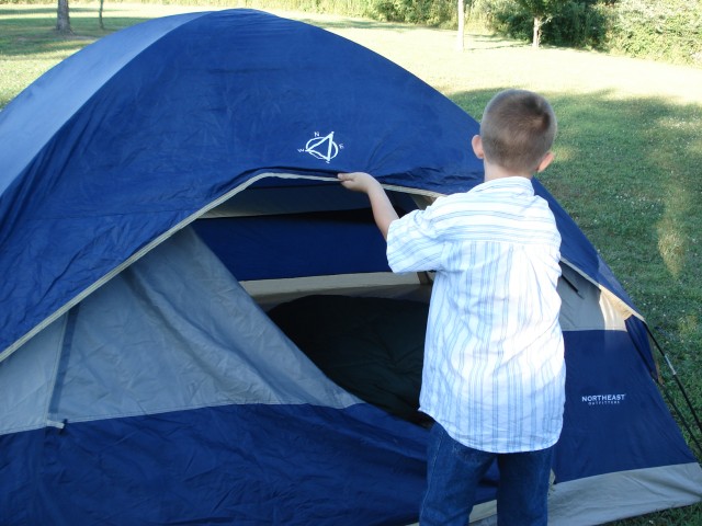 Hey, Dad... this thing is crooked.