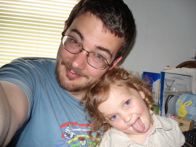 "Daddy, take our picture!"