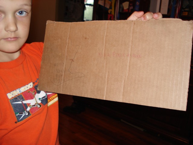 In case you can't read it, it says "Need money for beer" :)