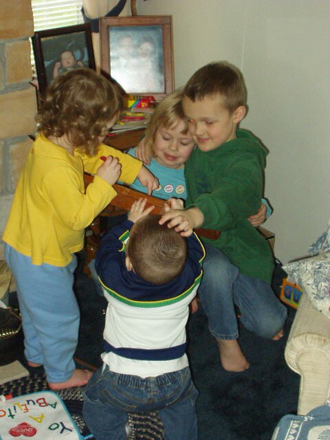 You know we HAD to have a photo to document this moment in time!! hehe