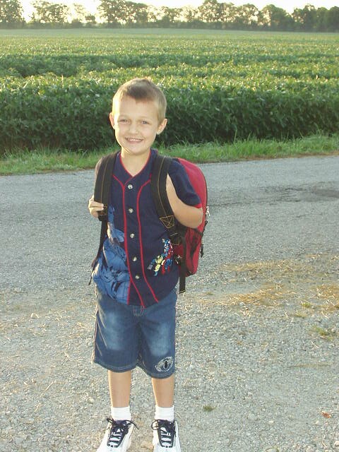 1st Day of 1st Grade! Excited little boy!