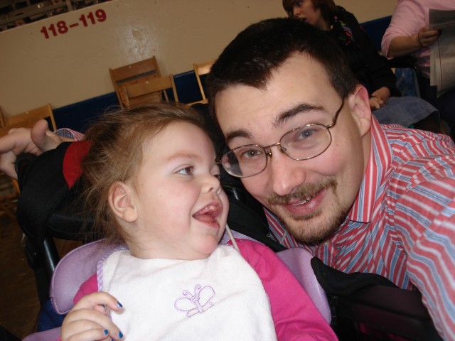 Daddy wore cotton candy colored shirt anticipating stains :)