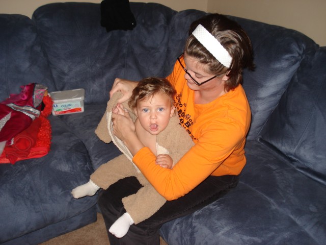 Isaiah's ready to eat some candy! :)