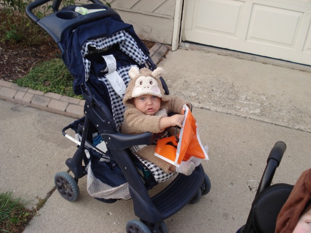 Isaiah's still stoked about gettin' some candy!
