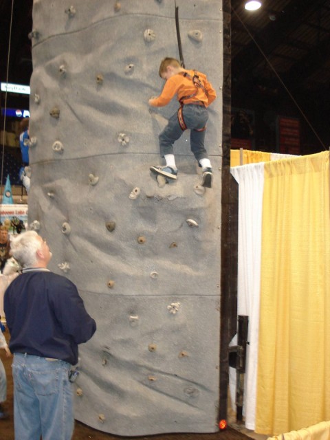 Old dude says: "It's about time for you to come down, young man"