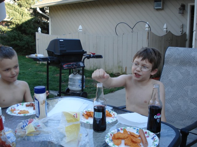 Nothing like some Kung Fu to wind down after a late afternoon of swimming and grilling out.
