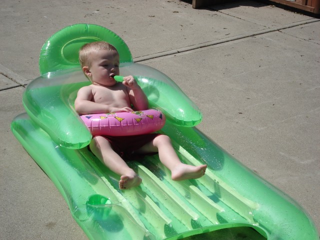 Thanks for coming to play, Gavin!  We won't tell your friends that you used a pink tube :)