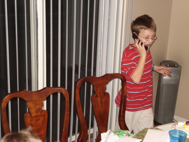 He's already pimpin' on the new phone.