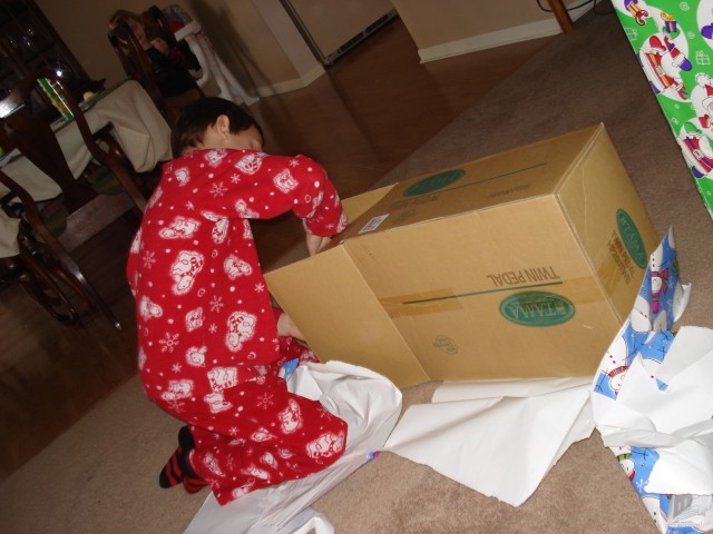 Elijah loved his new double drum pedal!