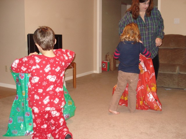 Grandma brought over some big boxes!