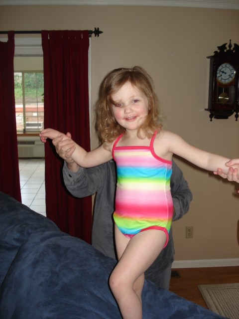She then needed to model her other bathing suit.