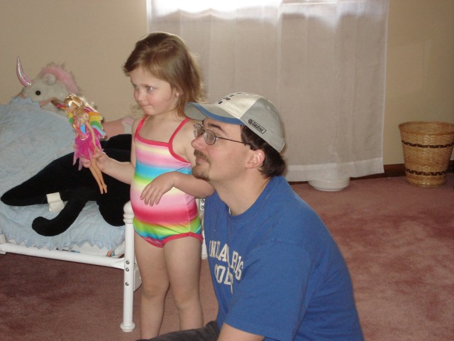 We just had to play with the Barbie DVD game :)