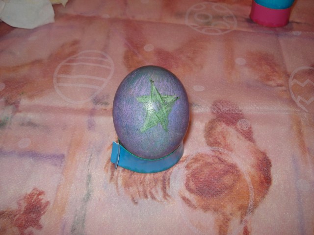 Abby wanted a star on this egg.