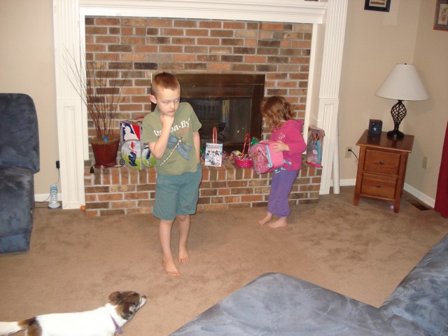 Elijah is grumpy in the morning.  I wonder where he gets it from :)