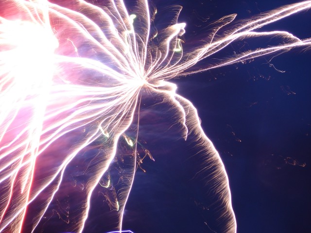 Elijah had so much fun, he exploded?  No, wait.. fireworks!