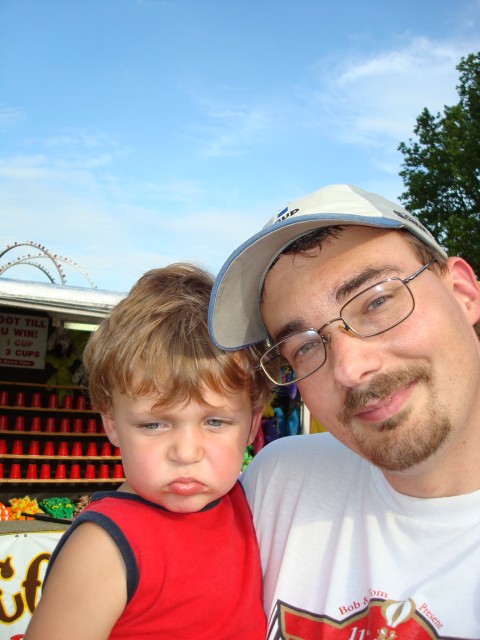 Someone gets a little pouty when he misses his nap.