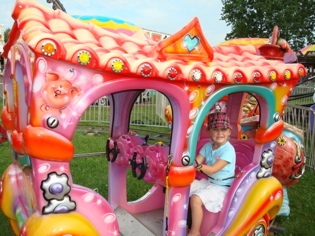 The train matched Abby's outfit!