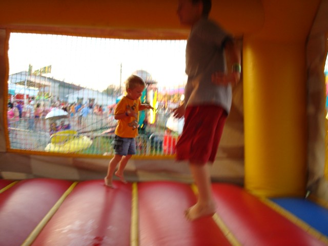 Elijah got to BOUNCE too!