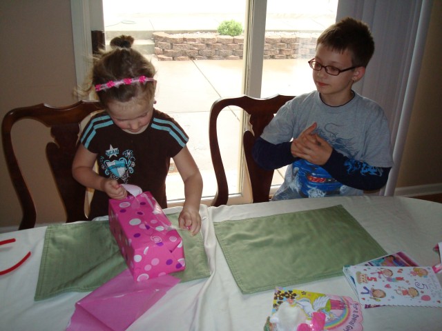 I wonder what it could be?  Timmy looks nervous.