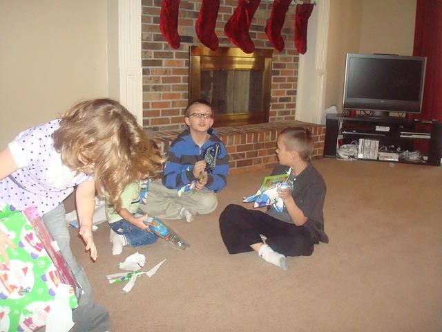 Elijah is excited about his new game!