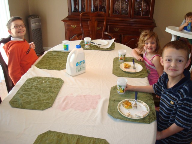 Umm.. Abby and Elijah weren't as excited about casserole for breakfast :P