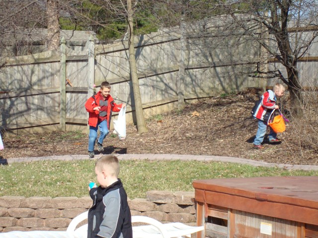 There was a mad dash to find the last few eggs.