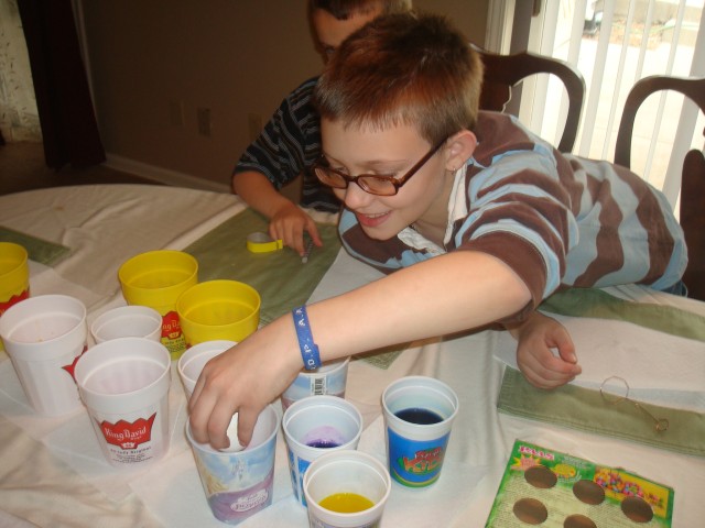 I apparently bought the coloring kit with more colors than I had cups :P