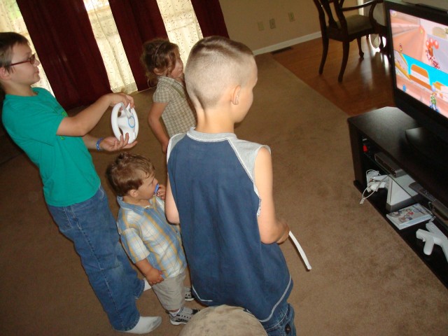 The boys were instant experts!