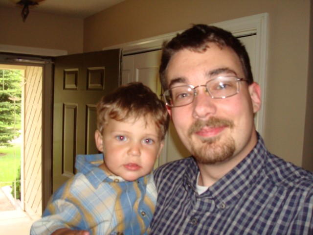 Isaiah is a Daddy's boy!