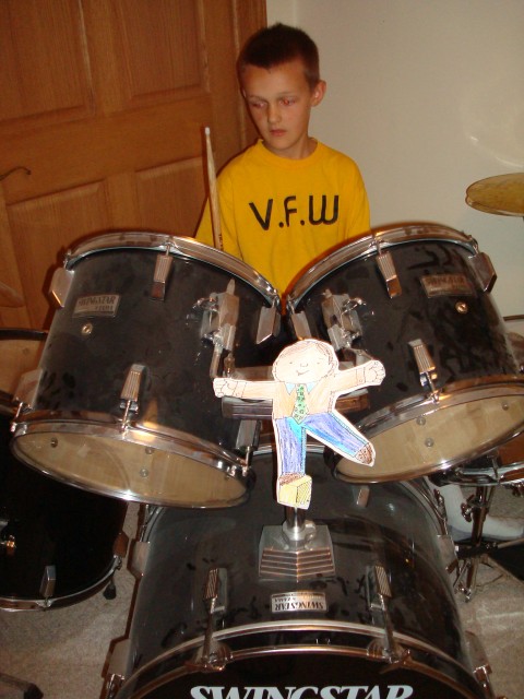 Flat Stanley played the drums!