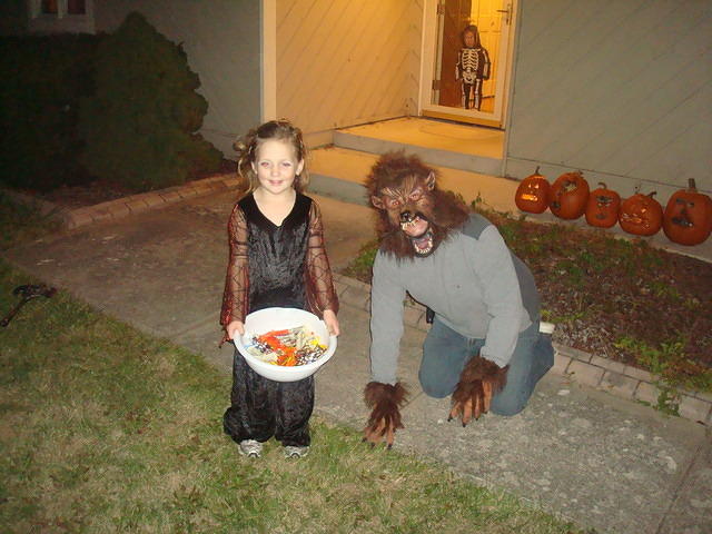 Thanks for passing out candy while we went out Uncle Jake!