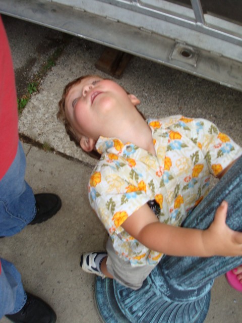 Isaiah's mom must have taken him to work with her, he's picked up some of her habits.