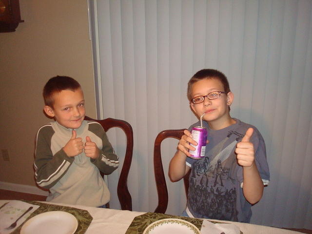 The Harris Kids love their grape soda!!