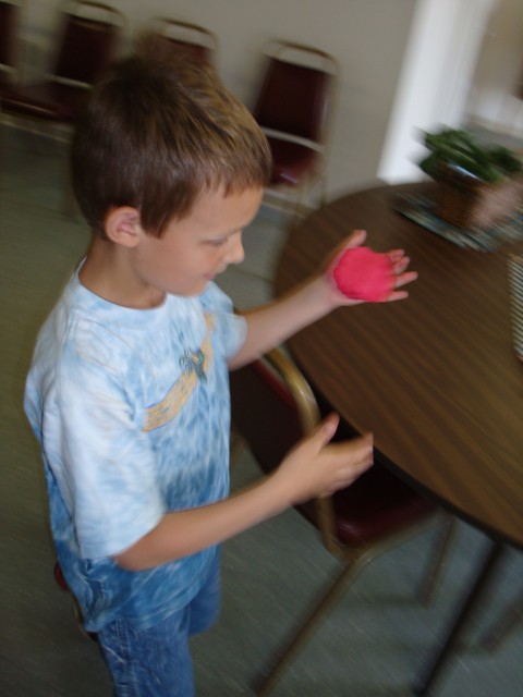 Be careful running with the dough!  Err.. oh, wait.. that's scissors that you're supposed to be careful with :P