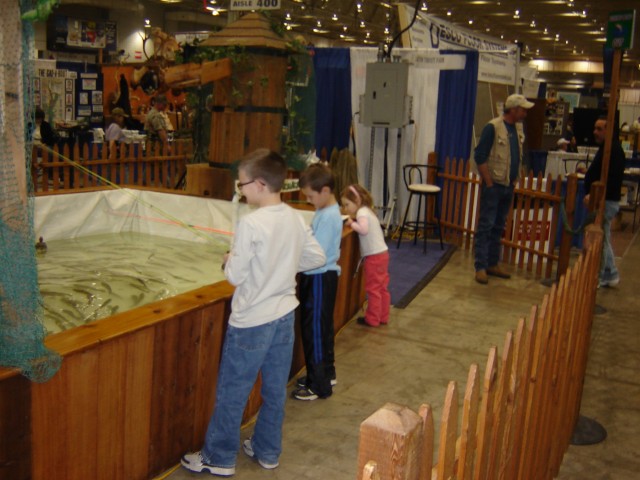 Apparently the fish don't bite on the last day of the Boat/Sport/Travel show.
