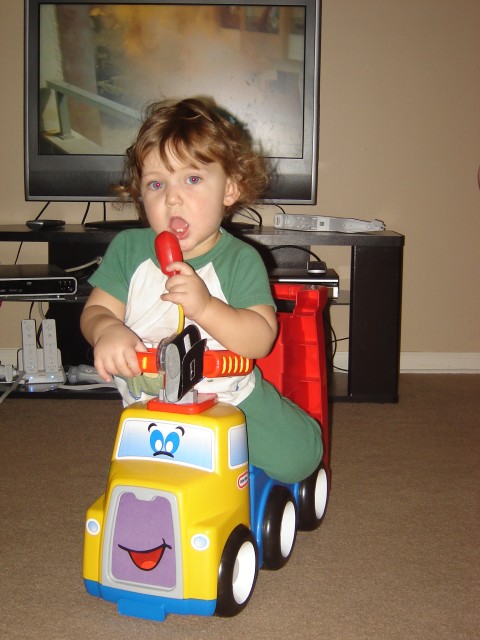 .. and he was going to be a rock star!!!  Rock stars don't get hair cuts, mom!